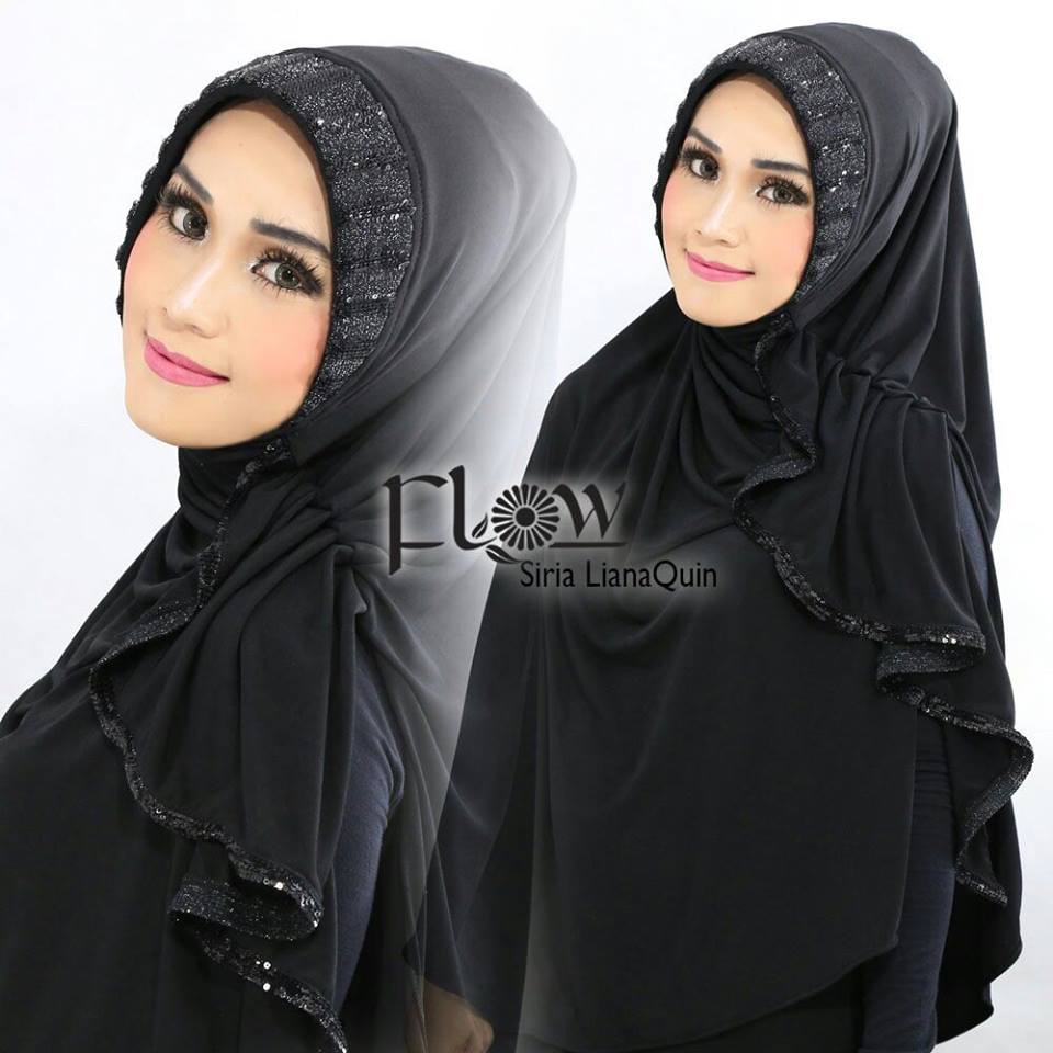 jilbab lianaquin flow hitam bisa dibeli di http://nairaolshop.com