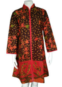 salah satu koleksi dress batik di Qlapa